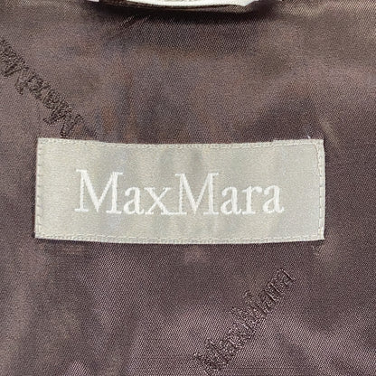 Max Mara 1600015 Brown 100% Wool Belted Semi-Double Long Coat