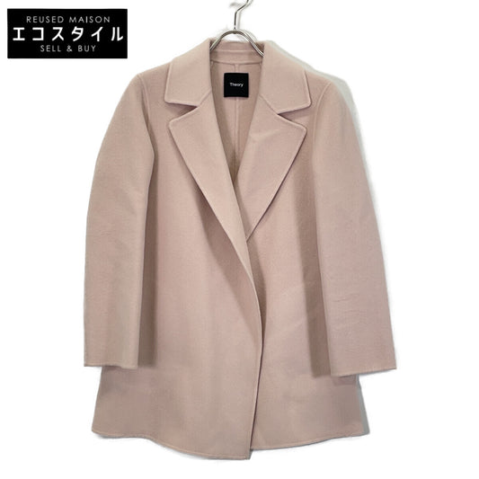 Theory セオリー 22AW 01-2409602 ピンク ウール×カシミヤ LUXE NEW DIVIDE オープンコート コート
