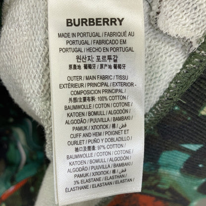 BURBERRY 博柏利 绿色 全幅印花 圆领 长袖 卫衣 上衣