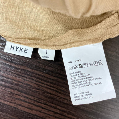 HYKE ハイク 24SS ベージュ リネン ボウタイ ブラウス トップス