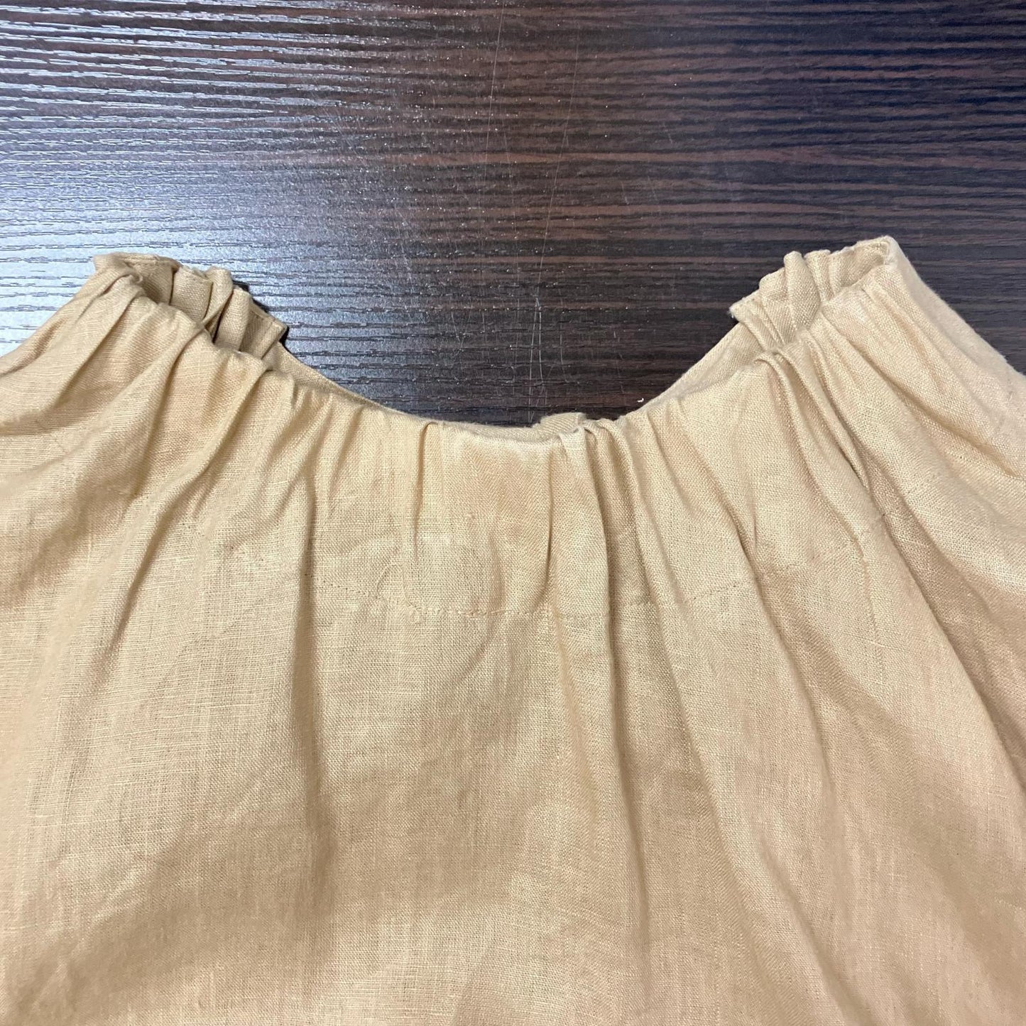 HYKE ハイク 24SS ベージュ リネン ボウタイ ブラウス トップス