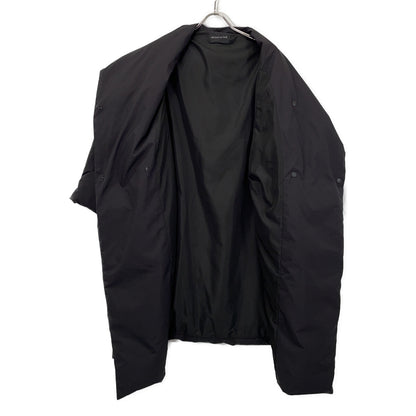 Black Shawl Collar Drape Light Down Coat, Coat, F (Women's)