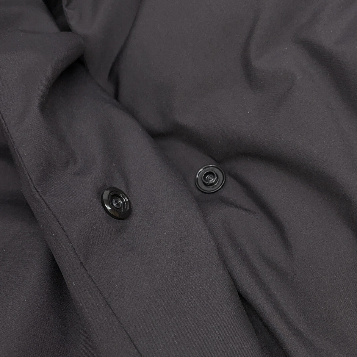 Black Shawl Collar Drape Light Down Coat, Coat, F (Women's)