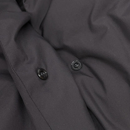 Black Shawl Collar Drape Light Down Coat, Coat, F (Women's)