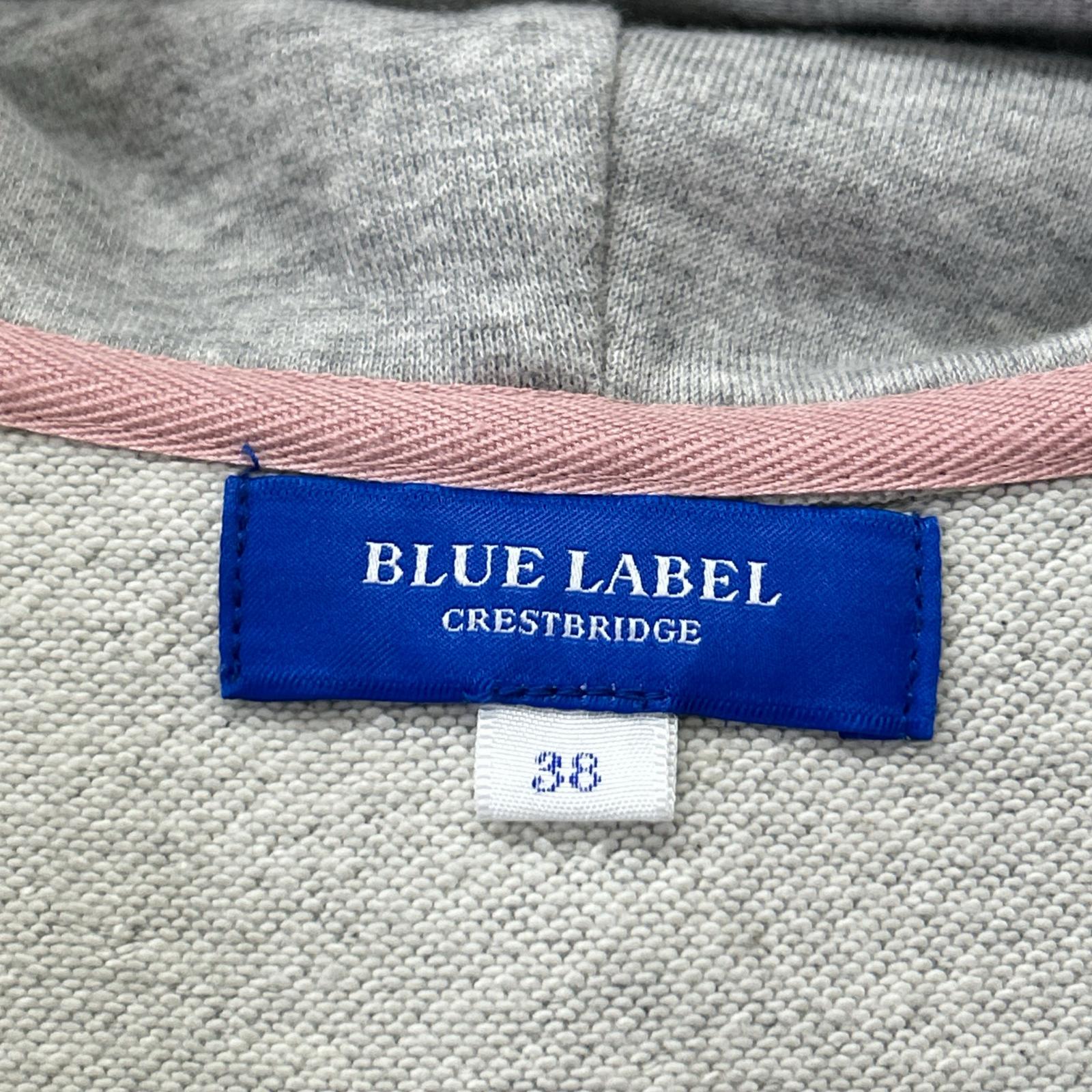 BLUE LABEL CRESTBRIDGE ブルーレーベルクレストブリッジ 55J63-812 グレー チェック コットン混 フーデッド ワンピース トップス