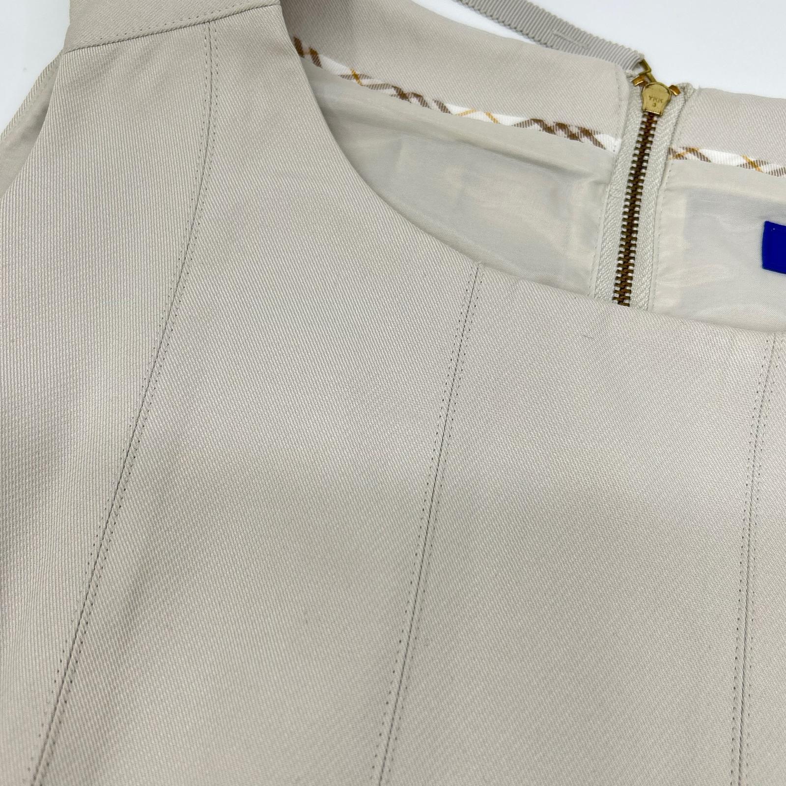 BLUE LABEL CRESTBRIDGE ブルーレーベルクレストブリッジ 55J25-254 ベージュ ポリエステル ノースリーブワンピース ワンピース