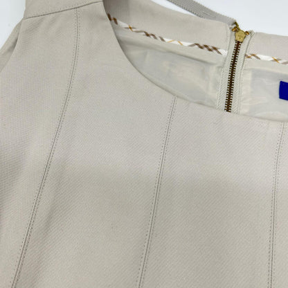 BLUE LABEL CRESTBRIDGE ブルーレーベルクレストブリッジ 55J25-254 ベージュ ポリエステル ノースリーブワンピース ワンピース