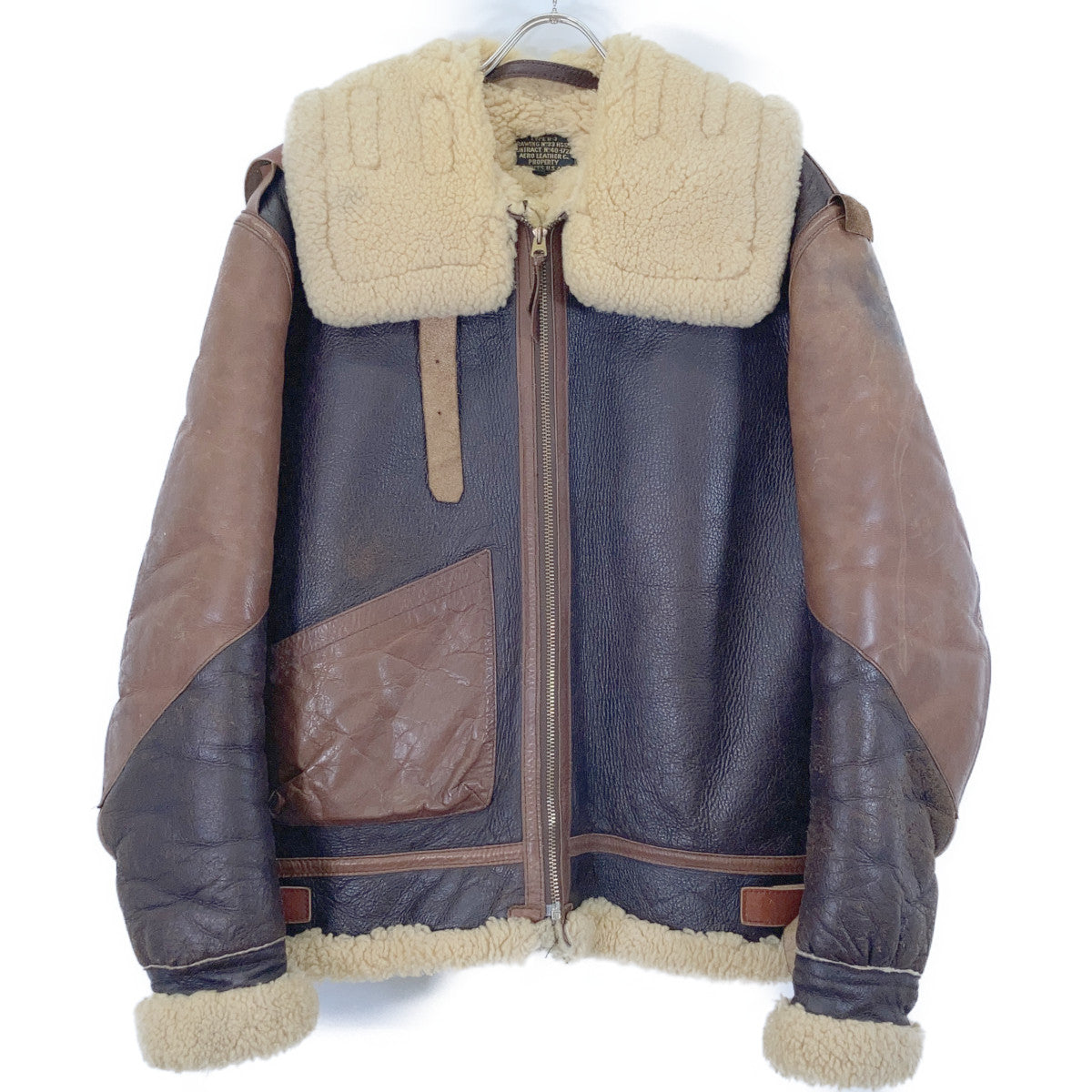 AERO LEATHER エアロレザー ブラウン B-3 ムートン フライトジャケット ジャケット
