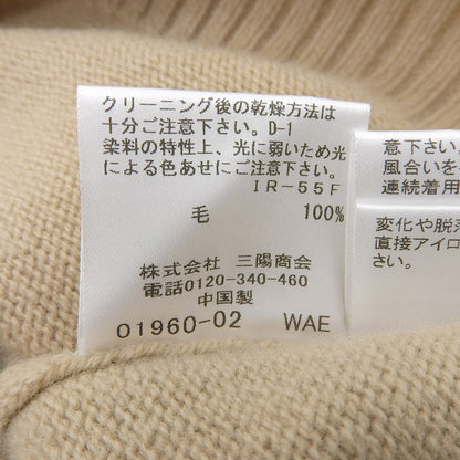 美品 超细美利奴羊毛高领套头衫 上衣 女士 米色 38 24年款 上衣 38 女士