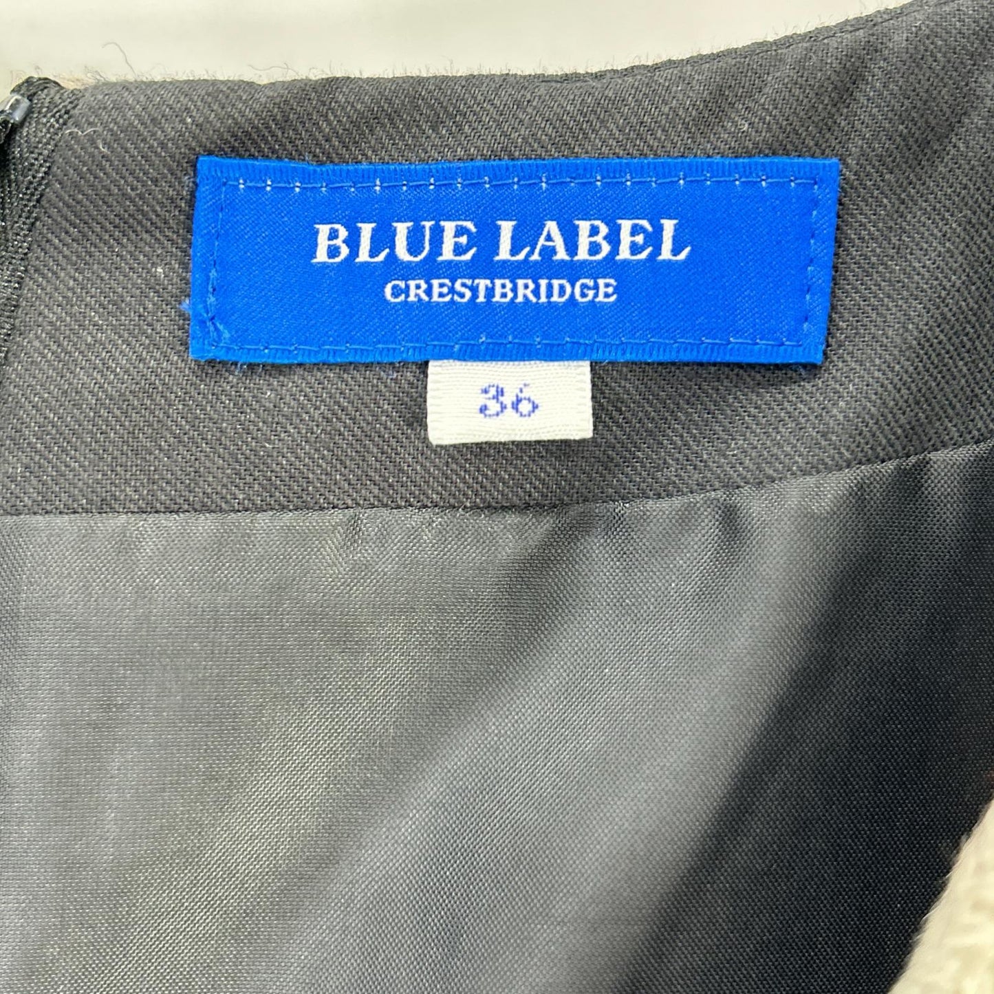 BLUE LABEL CRESTBRIDGE ブルーレーベルクレストブリッジ ベージュ クレストブリッジチェック ロービングツイードジャンパードレス ワンピース