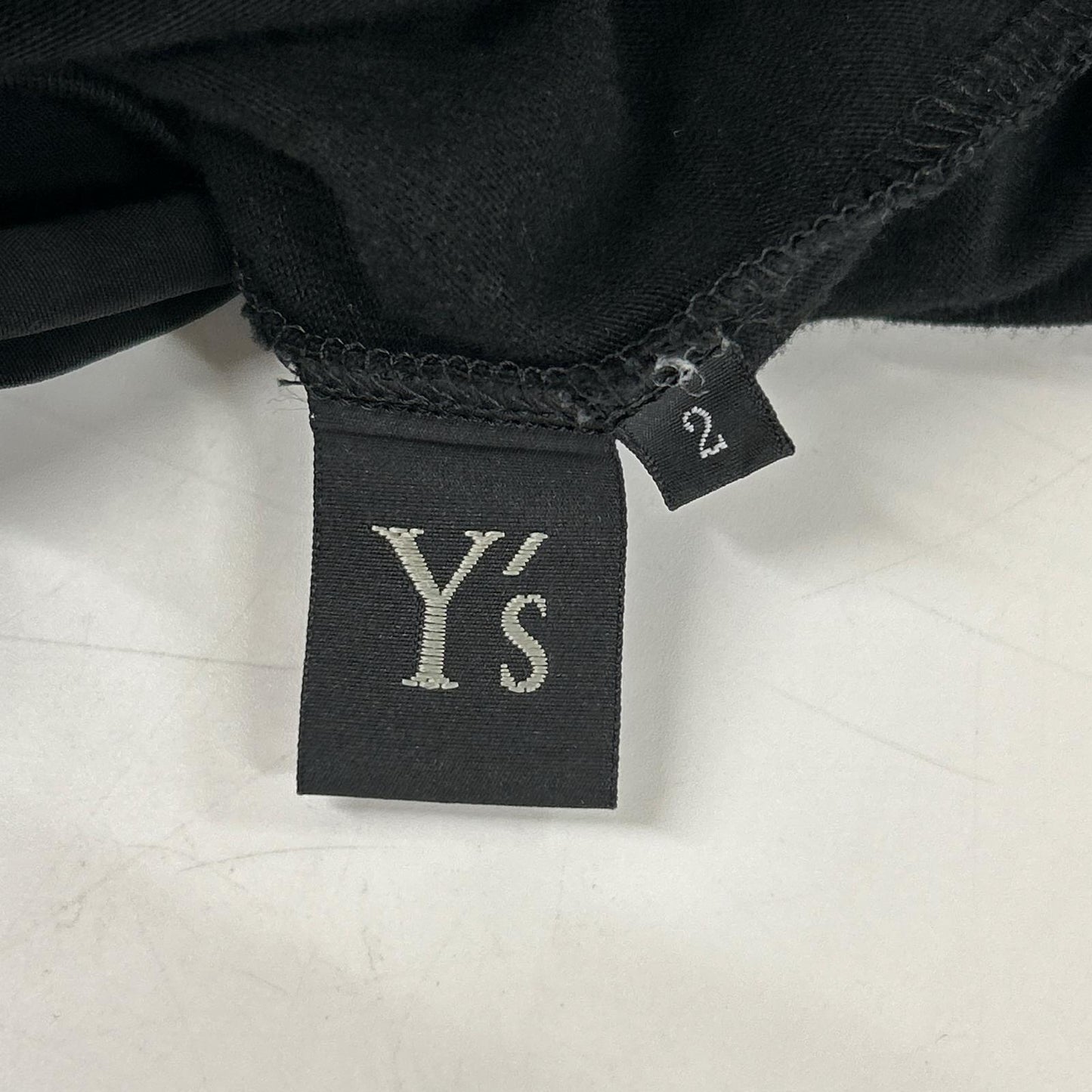 Y's ワイズ YI-B05-500 23SS ブラック アシンメトリー アンサンブルカットソー トップス