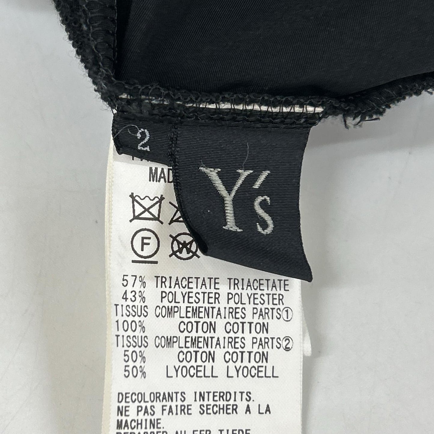 Y's ワイズ YI-B05-500 23SS ブラック アシンメトリー アンサンブルカットソー トップス