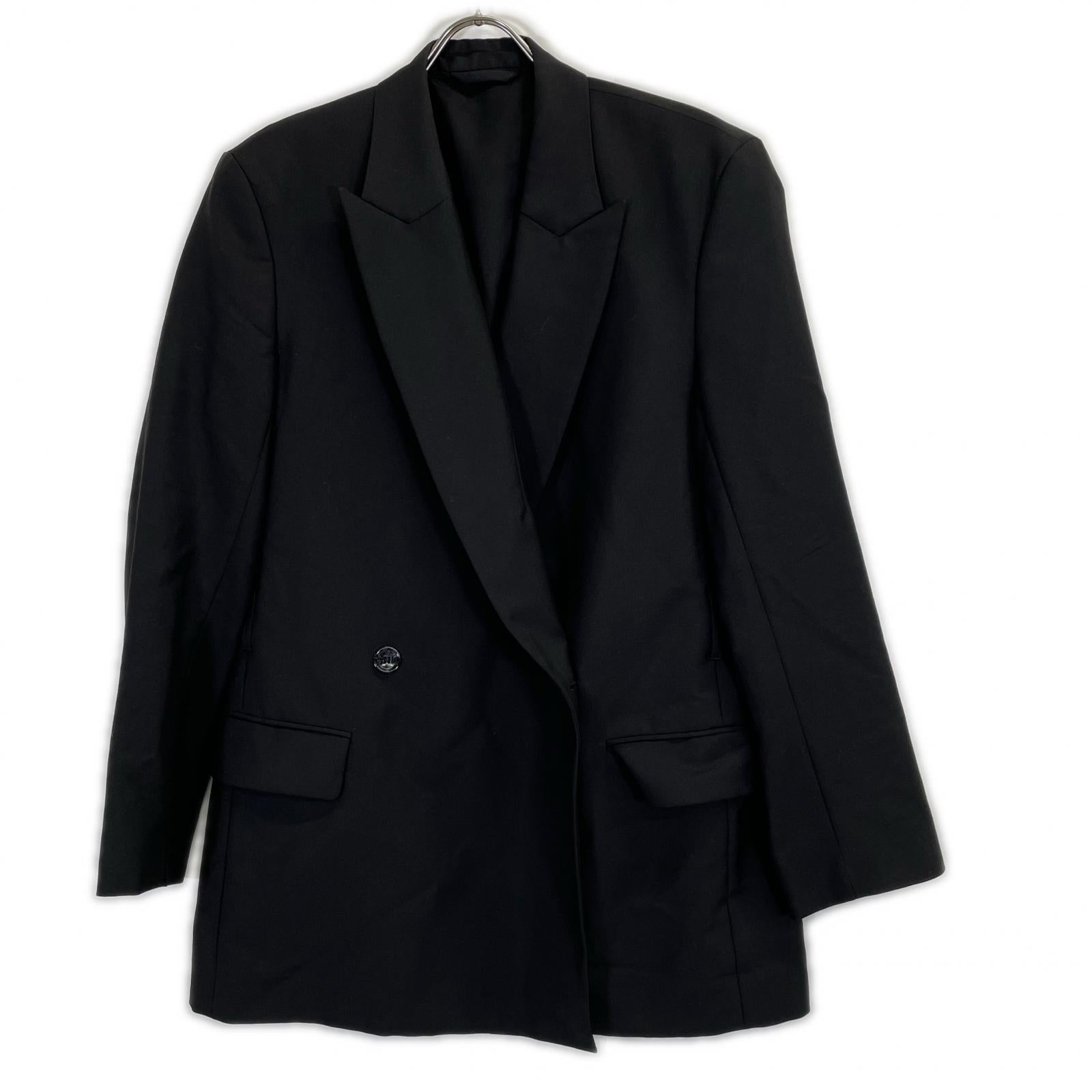 ACNE STUDIOS 盟可睐 FN-WN-SUIT000182 黑色 戗驳领双排扣西装夹克