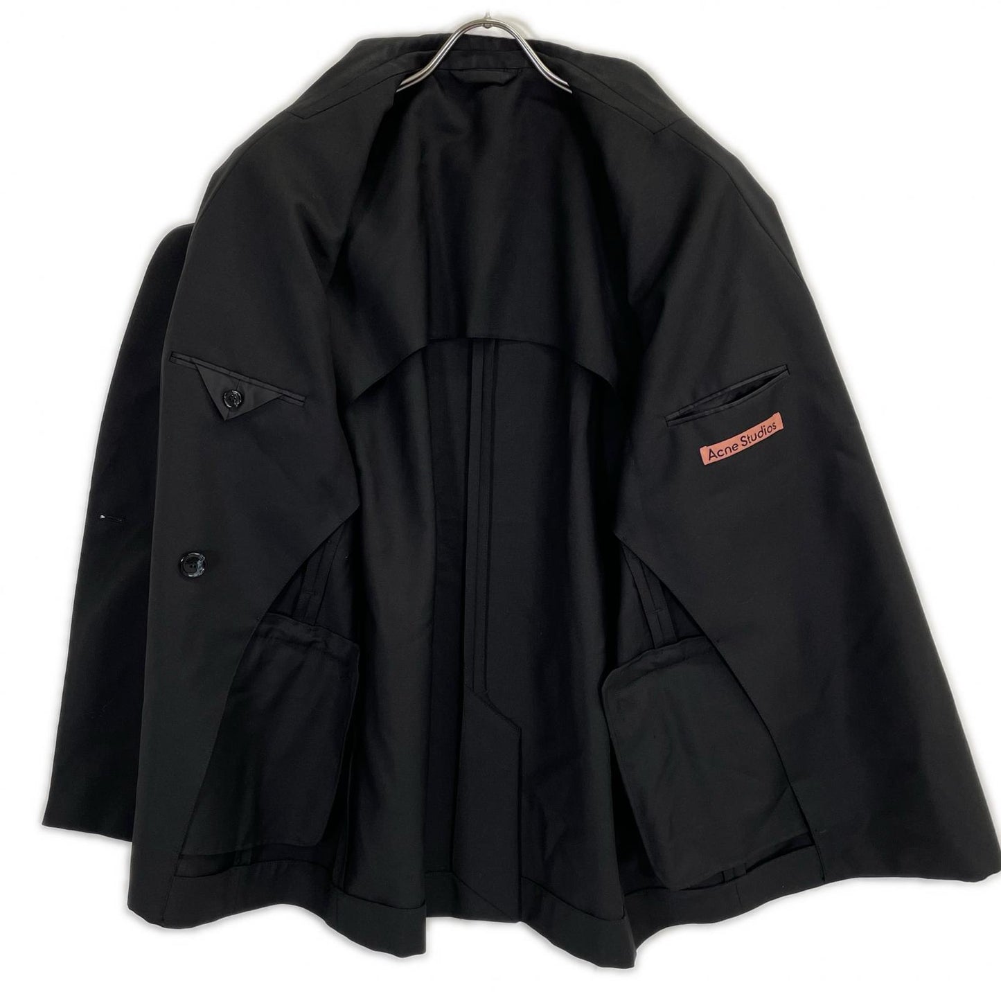 ACNE STUDIOS 盟可睐 FN-WN-SUIT000182 黑色 戗驳领双排扣西装夹克