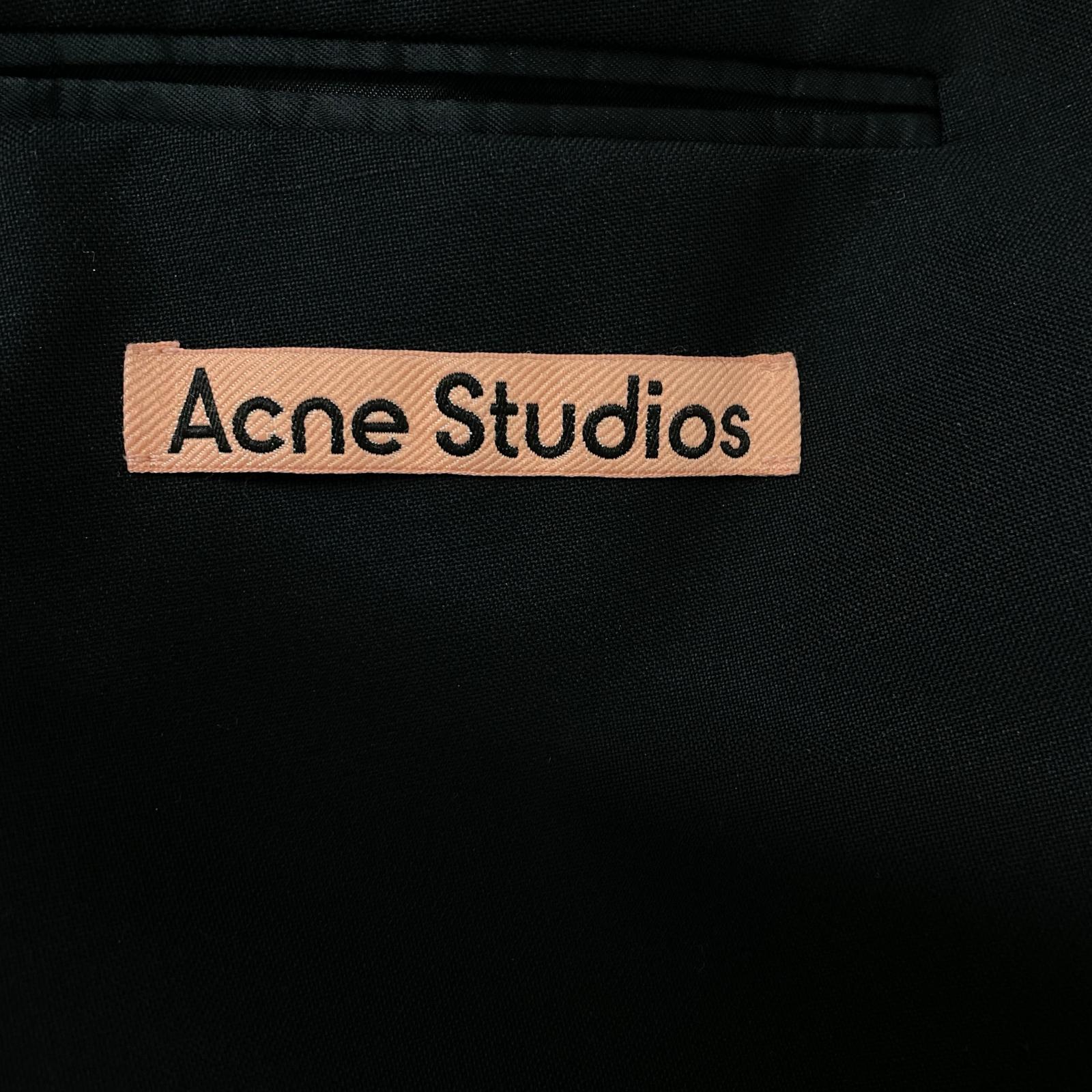 ACNE STUDIOS 盟可睐 FN-WN-SUIT000182 黑色 戗驳领双排扣西装夹克