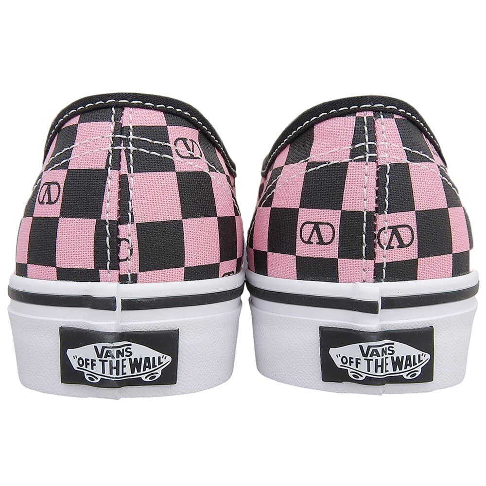 VANS バンズ 新品同様 オーセンティック Vロゴ チェッカースニーカー レディース ピンク×ブラック 23.5cm 7W0S0ND8 25-26AW シューズ 23.5