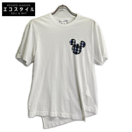 COMME des GARCONS SHIRT 【×Disney】FO-T028 White Crew Neck T-Shirt Tops