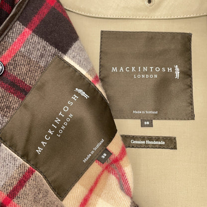 MACKINTOSH Mackintosh Beige DUNKELD Wool Liner Rubberized Raincoat