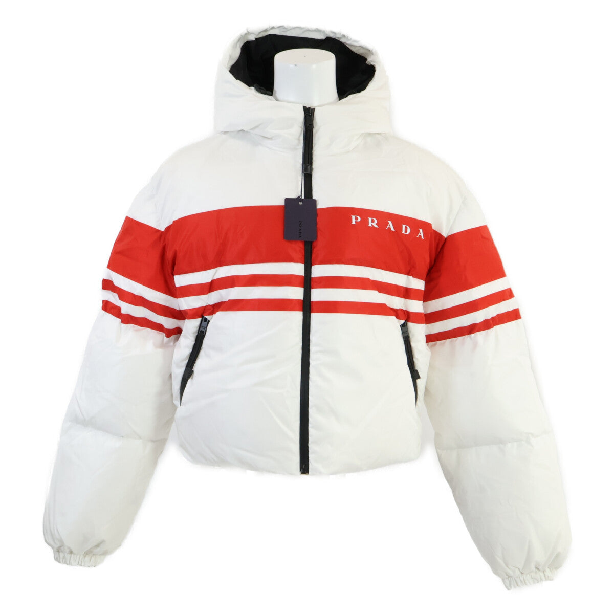 【新品同/国内正品】29R698 Re-Nylon Logo短款羽绒夹克 XS 女士