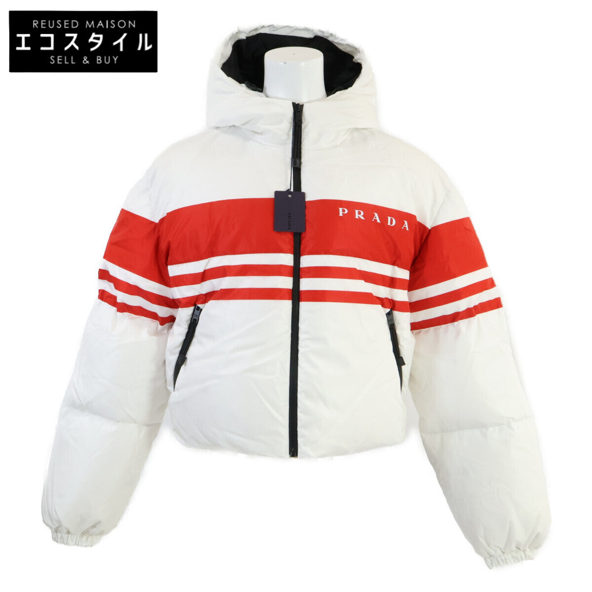 【新品同/国内正品】29R698 Re-Nylon Logo短款羽绒夹克 XS 女士