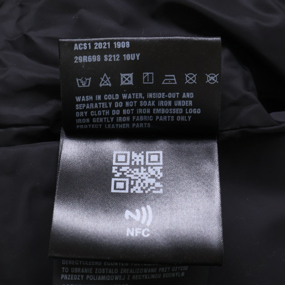 【新品同/国内正品】29R698 Re-Nylon Logo短款羽绒夹克 XS 女士
