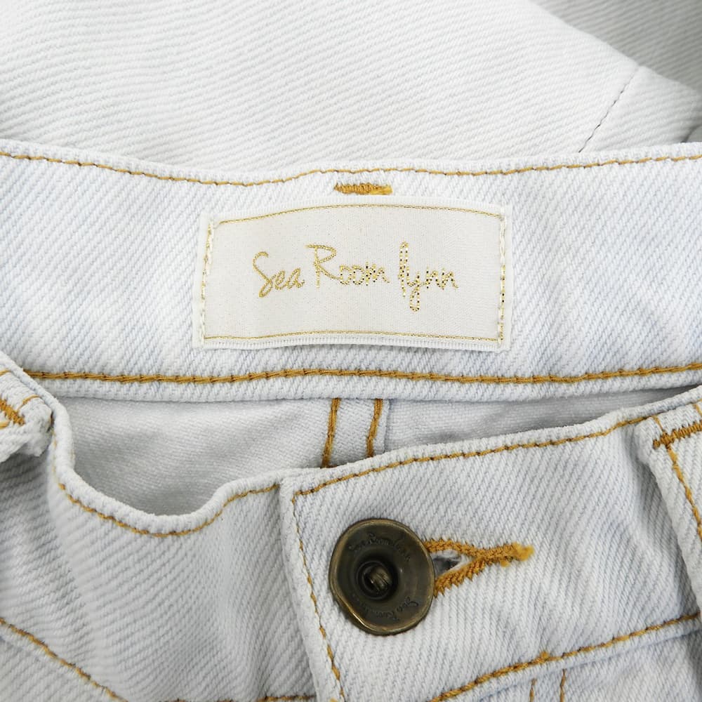 SeaRoomlynn Vintage Low Waist Slim Denim Pants Bottoms Women's Baby Blue 23 Bottoms 23