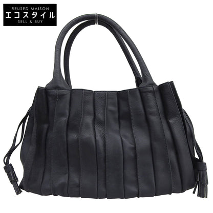 LUPO Barcelona Abanico Leather Handbag Women's Navy Handbag