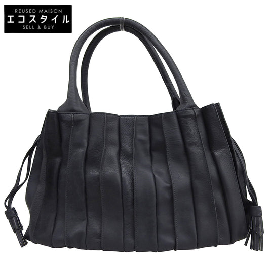 LUPO Barcelona Abanico Leather Handbag Women's Navy Handbag