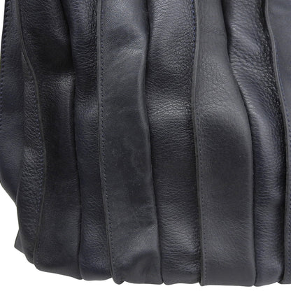 LUPO Barcelona Abanico Leather Handbag Women's Navy Handbag