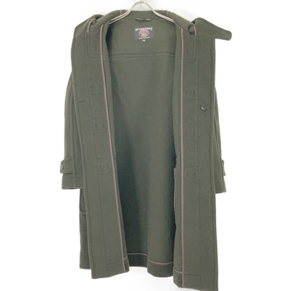 British-made IV192BM25031 Khaki Wool Joshua Ellis Duffle Coat 36 Men's