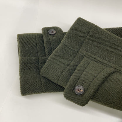 British-made IV192BM25031 Khaki Wool Joshua Ellis Duffle Coat 36 Men's