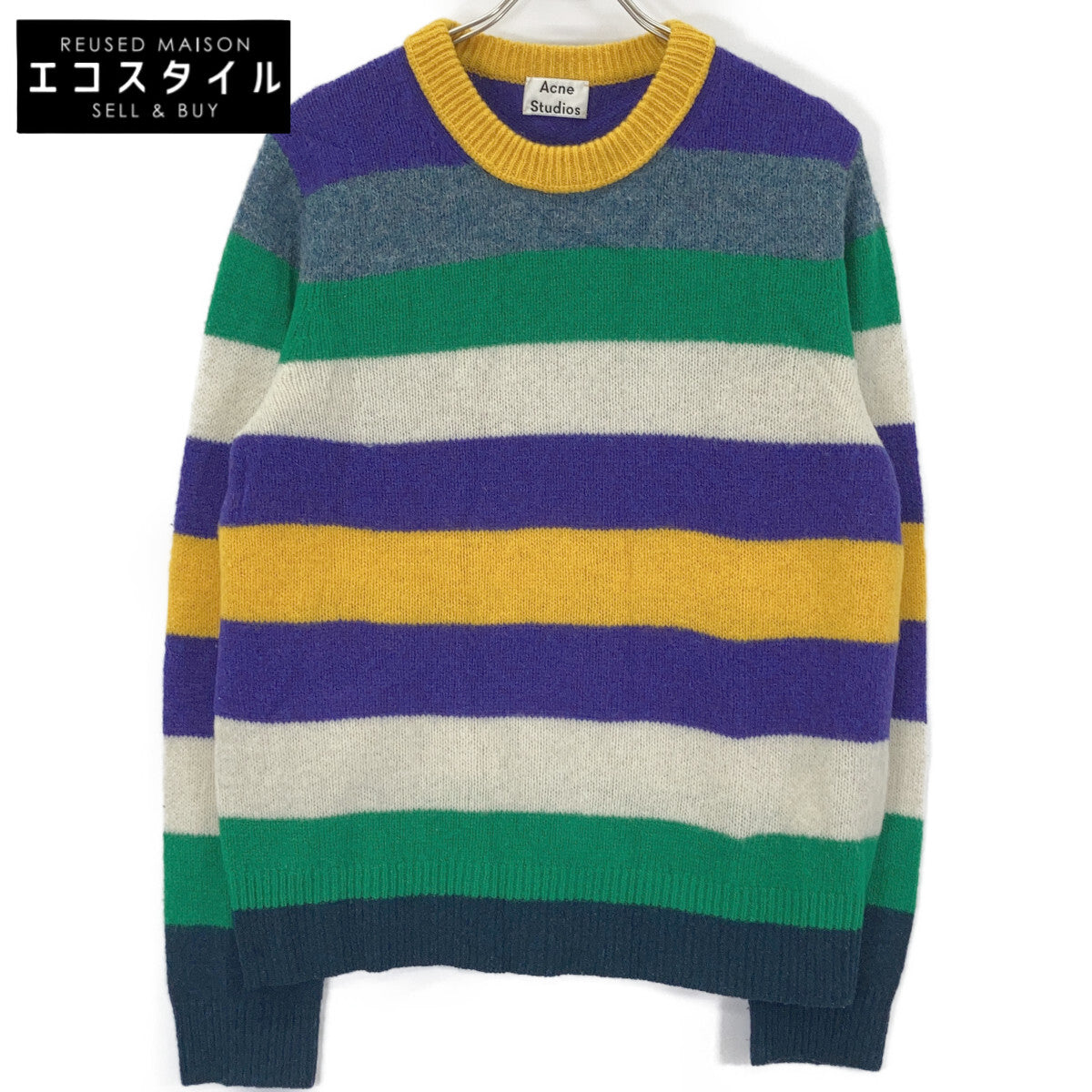 FN-MN-KNIT000102 多色羊毛圆领长袖针织衫 上衣 L 男士