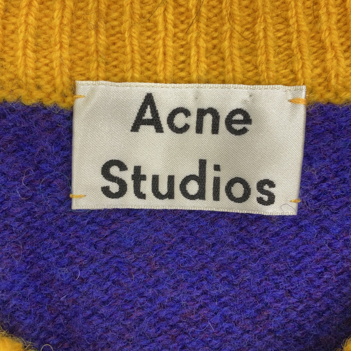 ACNE STUDIOS アクネ ストゥディオズ FN-MN-KNIT000102 マルチカラー ウール クルーネック ロングスリーブニット トップス