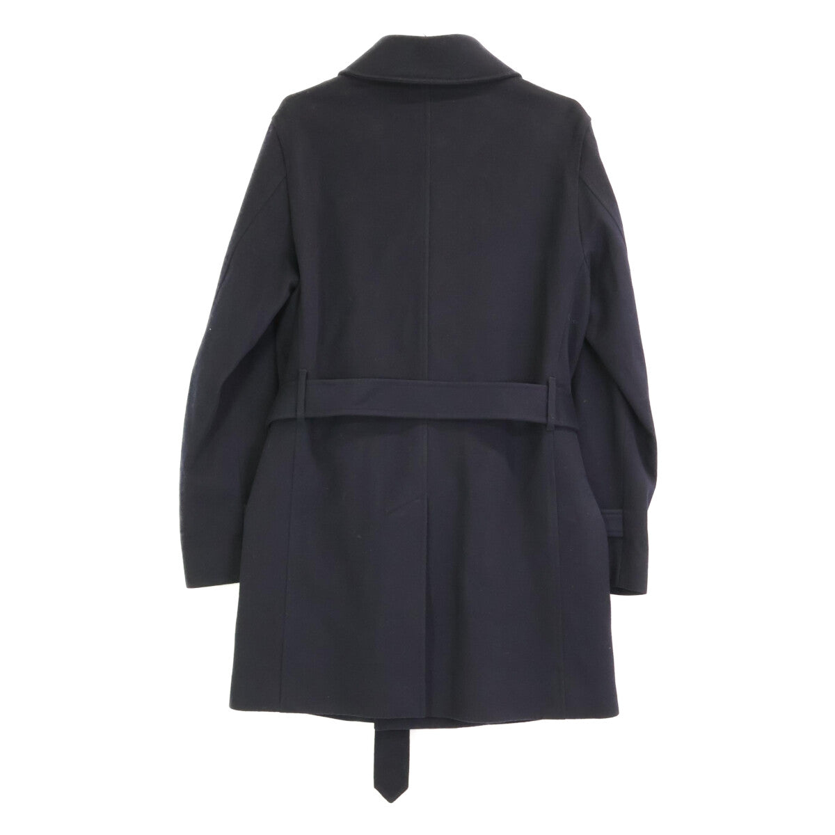 BLACK WOOL TRENCH COAT WITH BELT Coats for Men