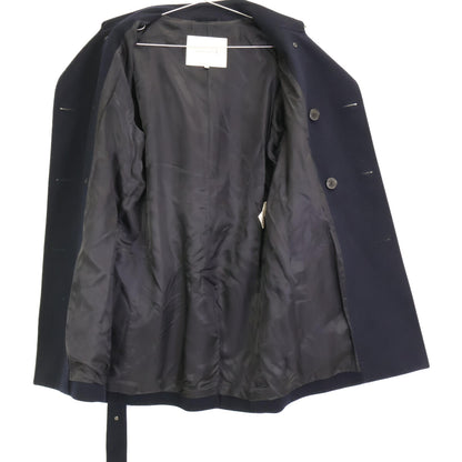 BLACK WOOL TRENCH COAT WITH BELT Coats for Men