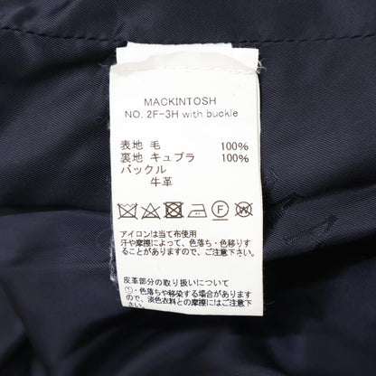 BLACK WOOL TRENCH COAT WITH BELT Coats for Men