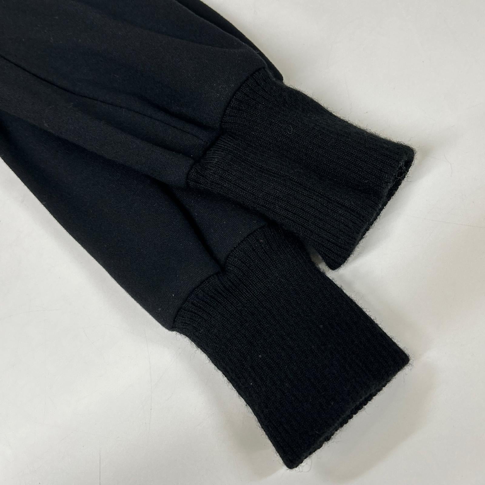 Y-3 ワイスリー 16D001 ブラック バックロゴ刺繍 リブニット トラックジャケット ジャケット