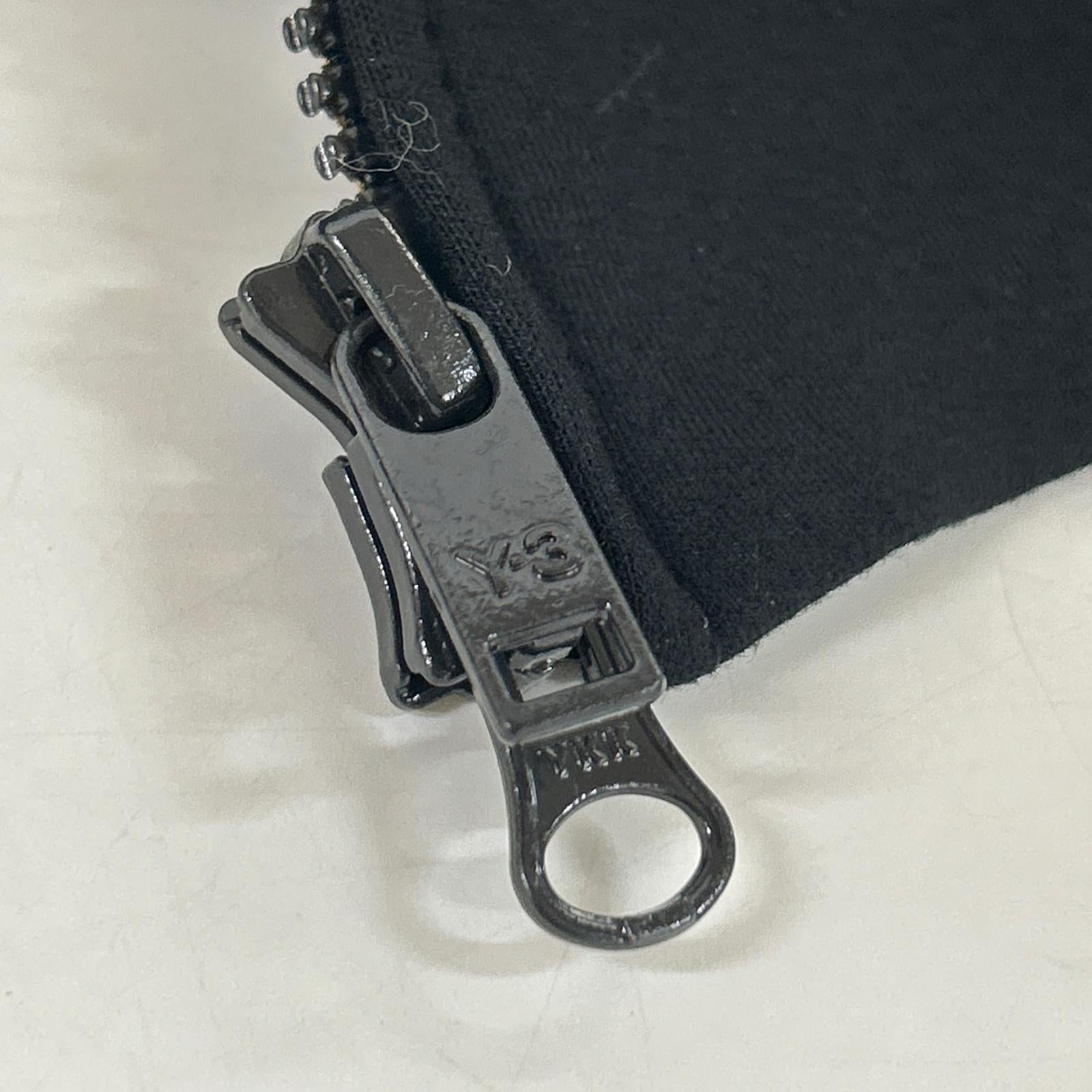 Y-3 ワイスリー 16D001 ブラック バックロゴ刺繍 リブニット トラックジャケット ジャケット