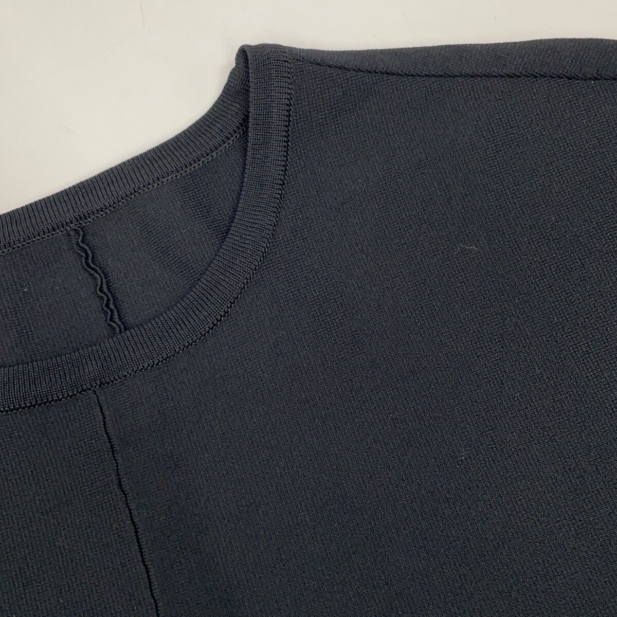 ADORE 25SS 531-5170320 Black Acetate x Nylon Ruffle Hem Knit Top
