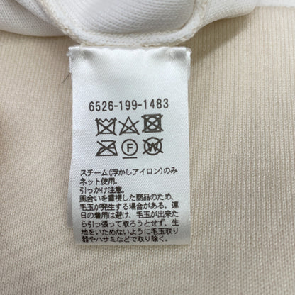 DRAWER 6526-199-1483 Ivory Wool-Silk Blend Back Zip Knit Dress