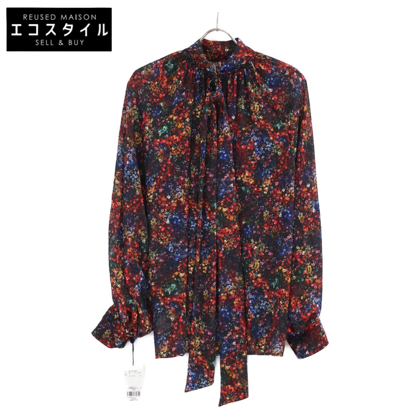 STUMBLY スタンブリー Like New/25AW 535-5210004 Mini Floral Print Bow-Tie Blouse Top