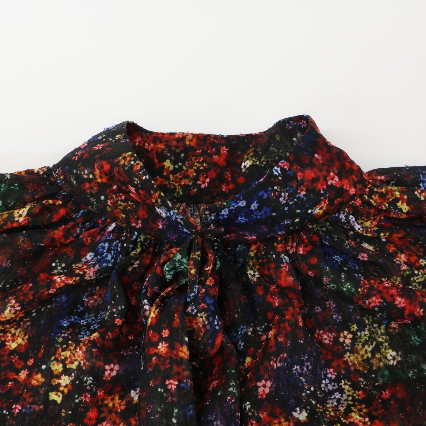 STUMBLY スタンブリー 【新品未穿/25AW】535-5210004 迷你花卉印花蝴蝶结女衬衫/上衣