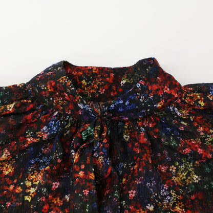 STUMBLY スタンブリー 【新品未穿/25AW】535-5210004 迷你花卉印花蝴蝶结女衬衫/上衣