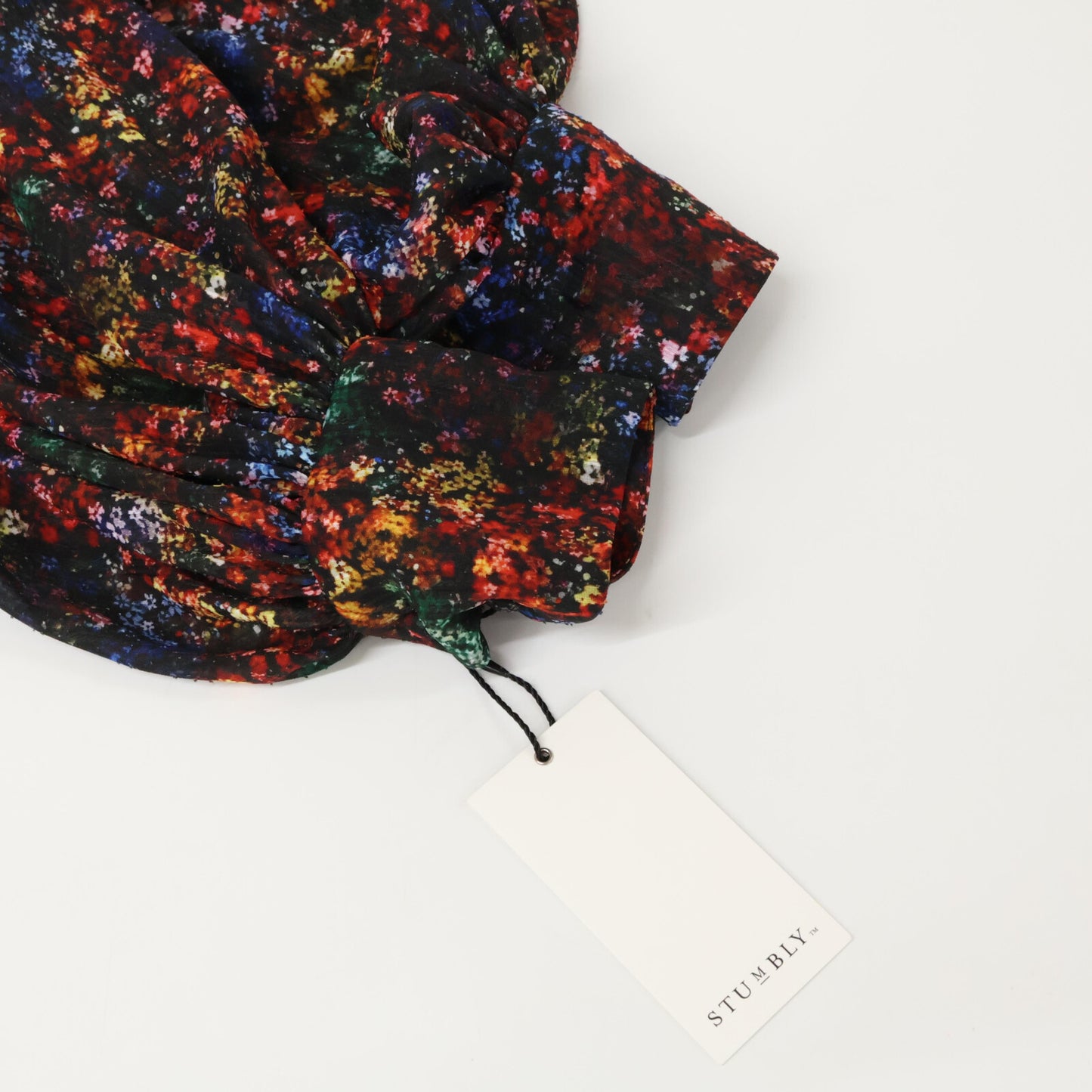 STUMBLY スタンブリー 【新品未穿/25AW】535-5210004 迷你花卉印花蝴蝶结女衬衫/上衣