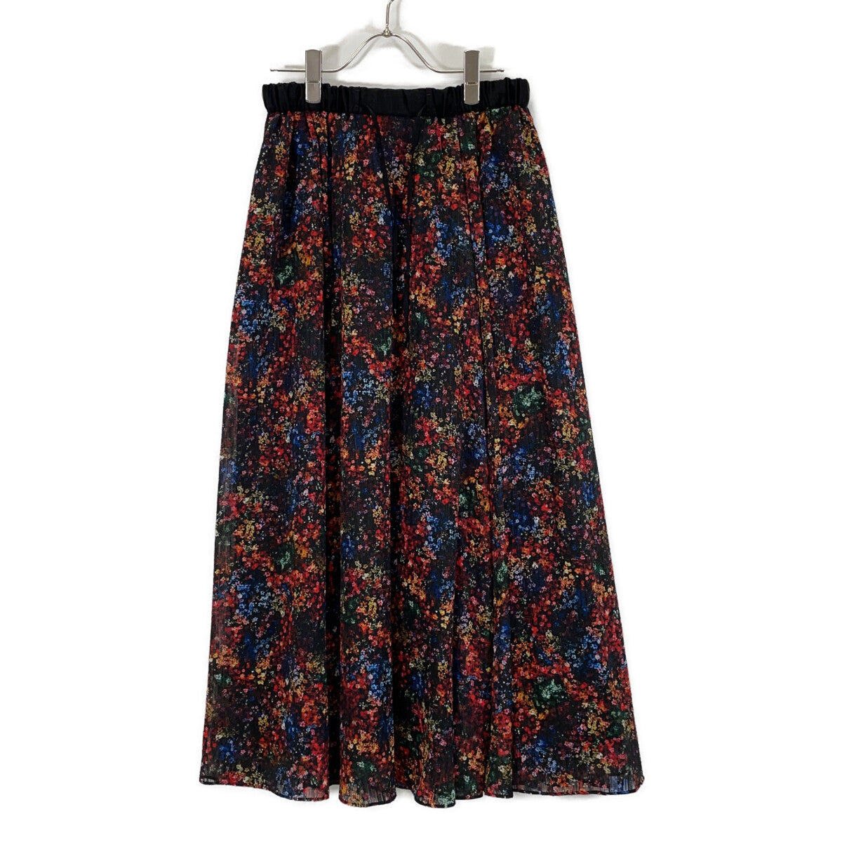 STUMBLY 25AW 535-5220004 Multicolor Mini Flower Print Gathered Flare Skirt
