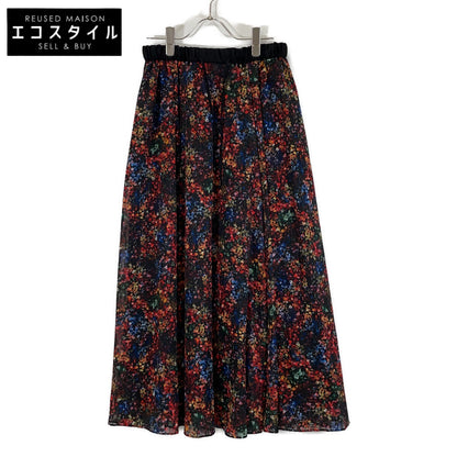 STUMBLY 25AW 535-5220004 Multicolor Mini Flower Print Gathered Flare Skirt