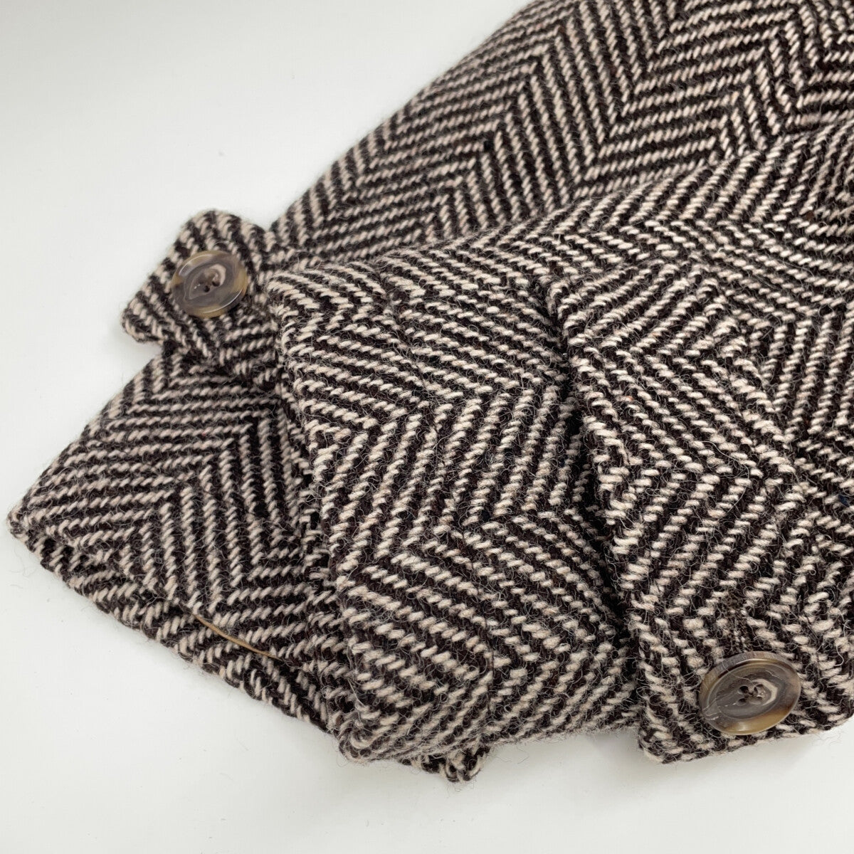 [Domestic Authorized] 5991017008 Herringbone Wool Duffle Coat 46 Men's