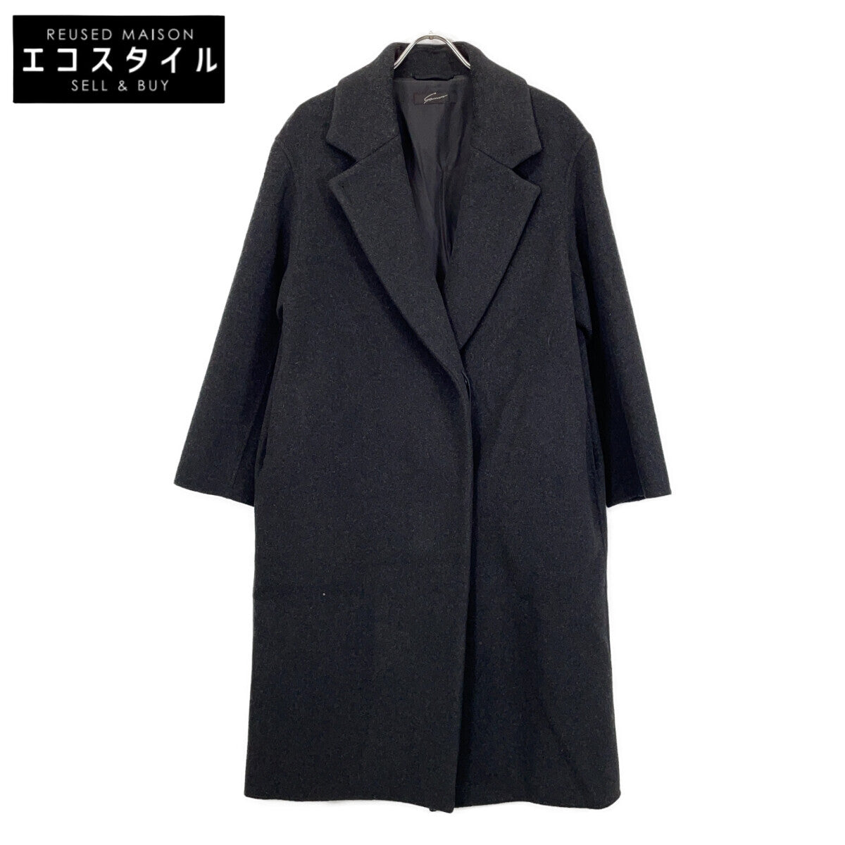18A114-021 Cashmere Blend Wool Chester Coat O Ladies