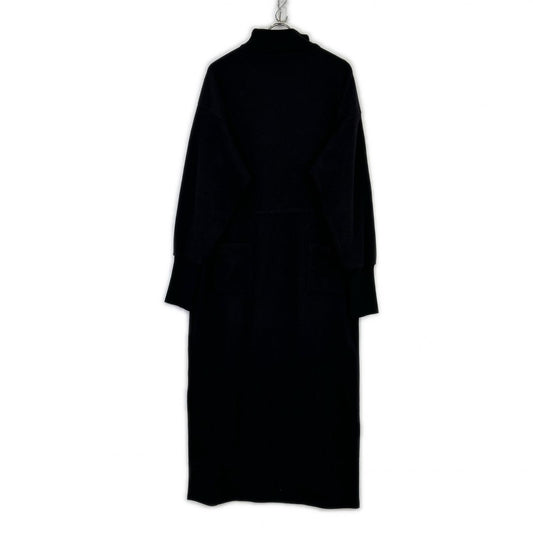Black and Half Zip Sweat Dress Women's M