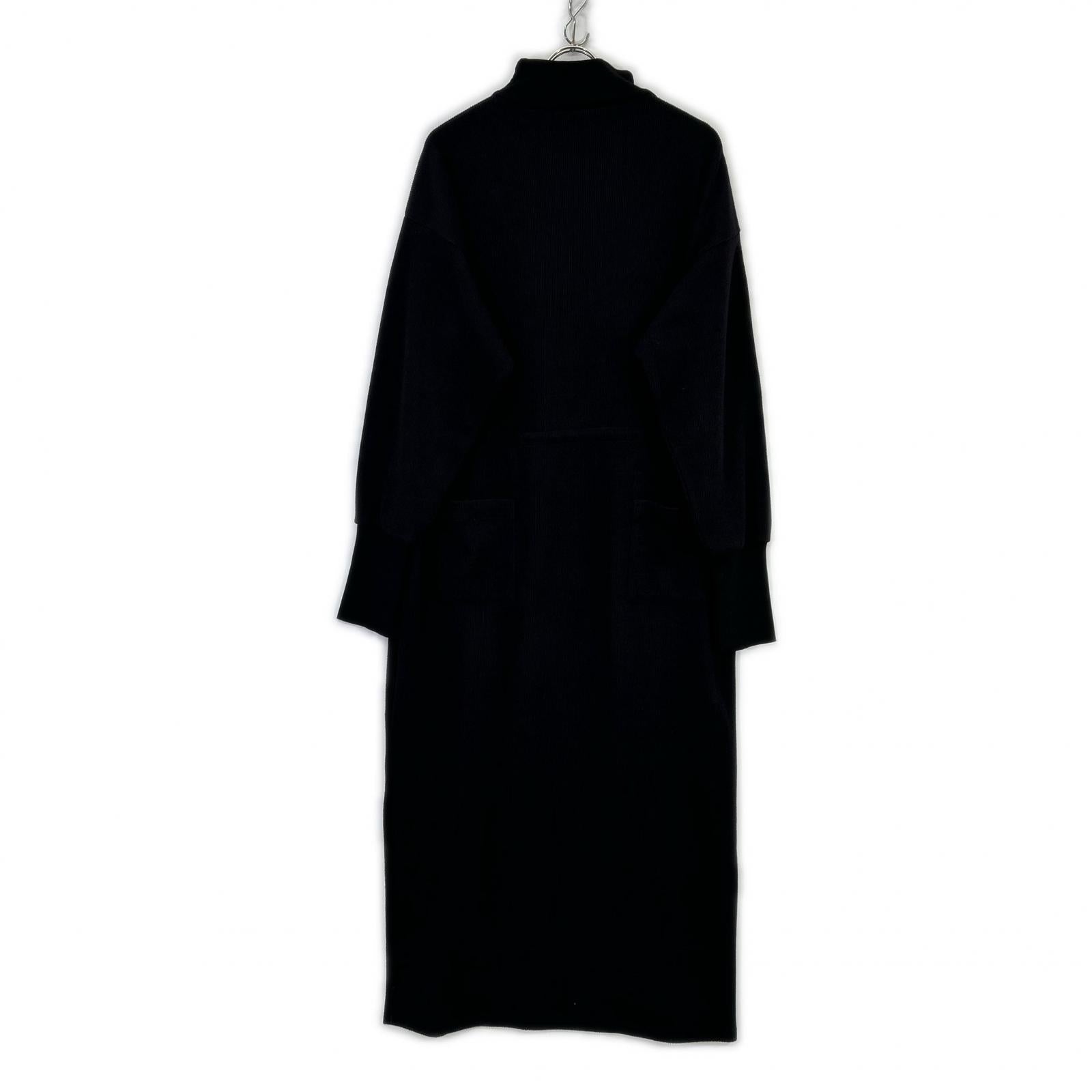 Black and Half Zip Sweat Dress Women's M